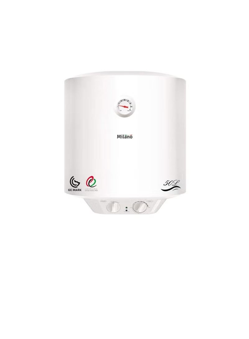 Milano Electric Water Heater Vertical, White, 50 Liter – 450 × 558 mm - Image 3