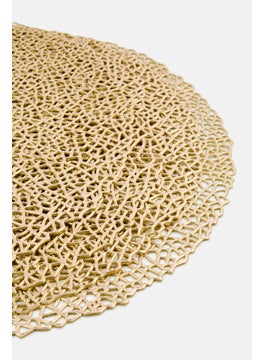 YOTO 4 Pcs Round Placemats 38 Dia cm, Gold  - Image 4