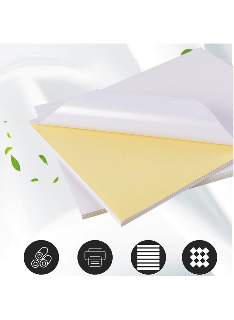 A4 Sticker Label Printable 50 Sheets Self-Adhesive Matt Sticker Printer Paper for Inkjet and Laser Printer white sticker paper Mailing Address Shipping Labels barcode Printing Sticker - Image 4