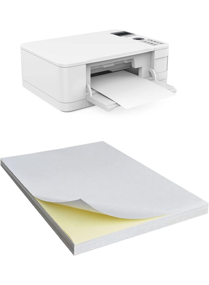 A4 Sticker Label Printable 50 Sheets Self-Adhesive Matt Sticker Printer Paper for Inkjet and Laser Printer white sticker paper Mailing Address Shipping Labels barcode Printing Sticker - Image 5