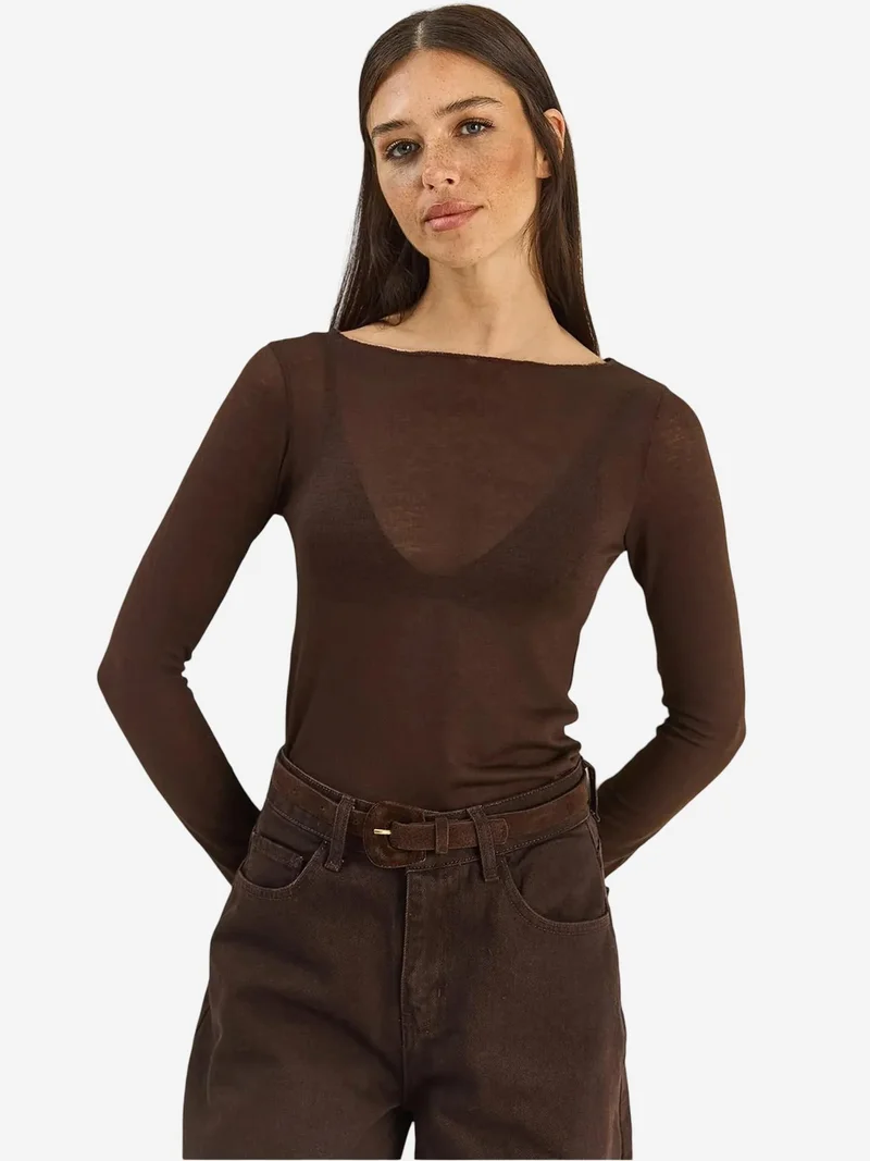 بيانكو لوتشي LUCCI Cotton Transparent Blouse