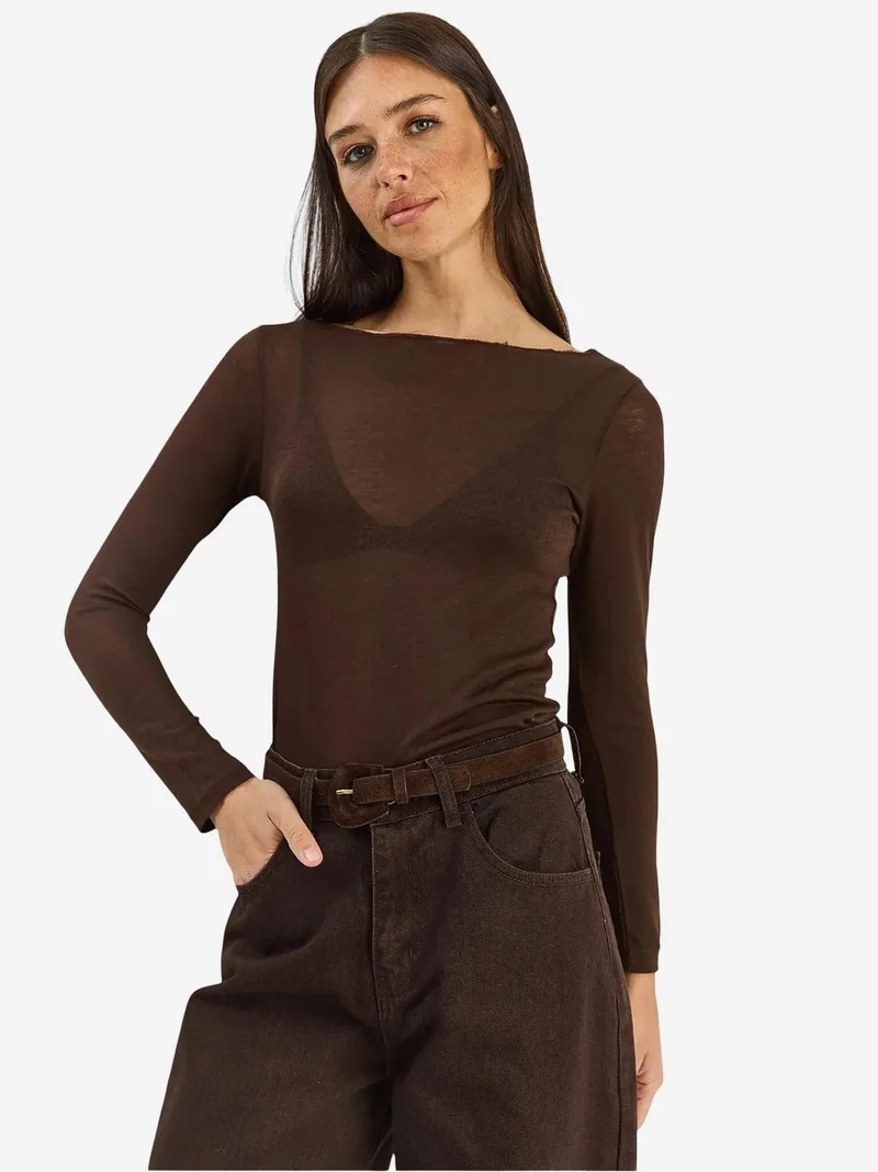 بيانكو لوتشي LUCCI Cotton Transparent Blouse