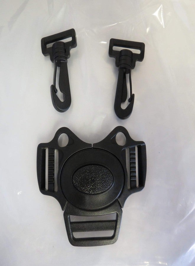 Ponini 5 Point Harness Buckle with Hook Clips Safety Replacement Part for JOOVY Qool Baby Child Strollers 5D+Clips - Image 2