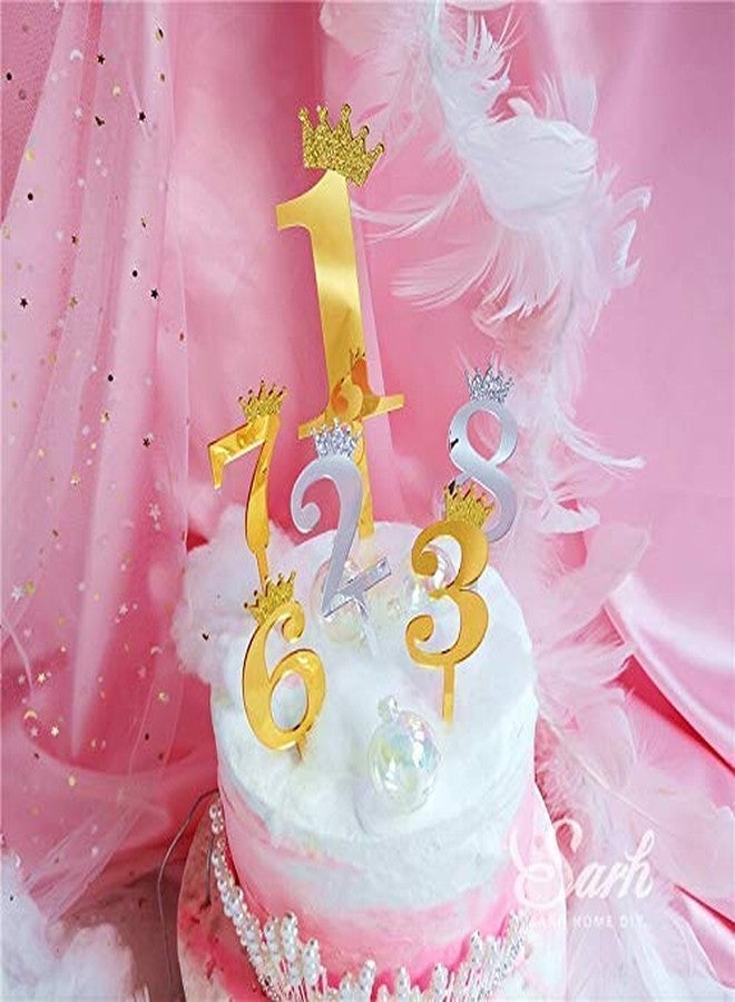Marvorld Golden Acrylic Cake Topper Big Size Gold Number for Birthday/Anniversary (18) - Image 4