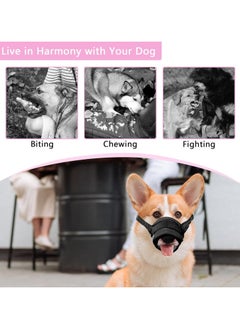 SANMUGEED 2 Pack Nylon Mesh Breathable Dog Mouth Cover, Quick Fit Dog Muzzle with Adjustable Straps，Pet Mouth Cover, to Prevent Biting and Screaming to Prevent Accidental Eating  - Image 5