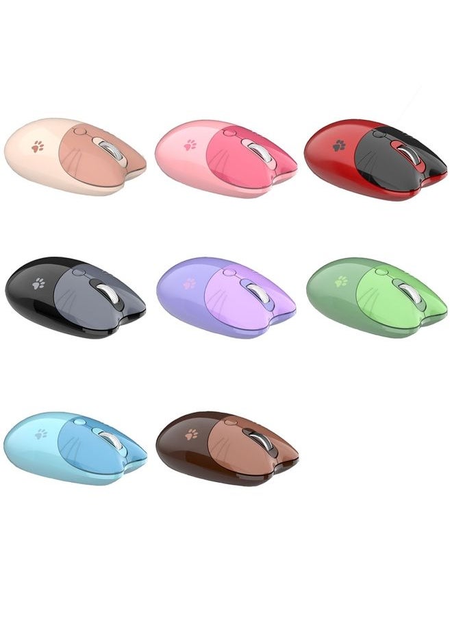 BURAQ - M3 3 Keys Cute Silent Laptop Wireless Mouse, Spec: Bluetooth Wireless Version (Green) - Image 1
