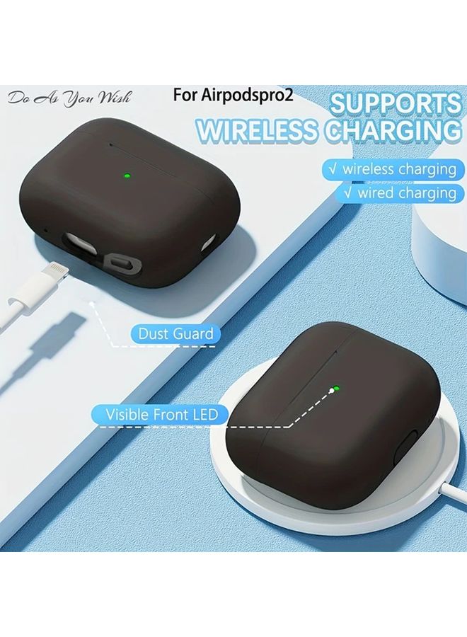 White Silicone Case For AirPods Pro 2 With Lanyard And Cleaning Pen Protects From Scratches - Image 5