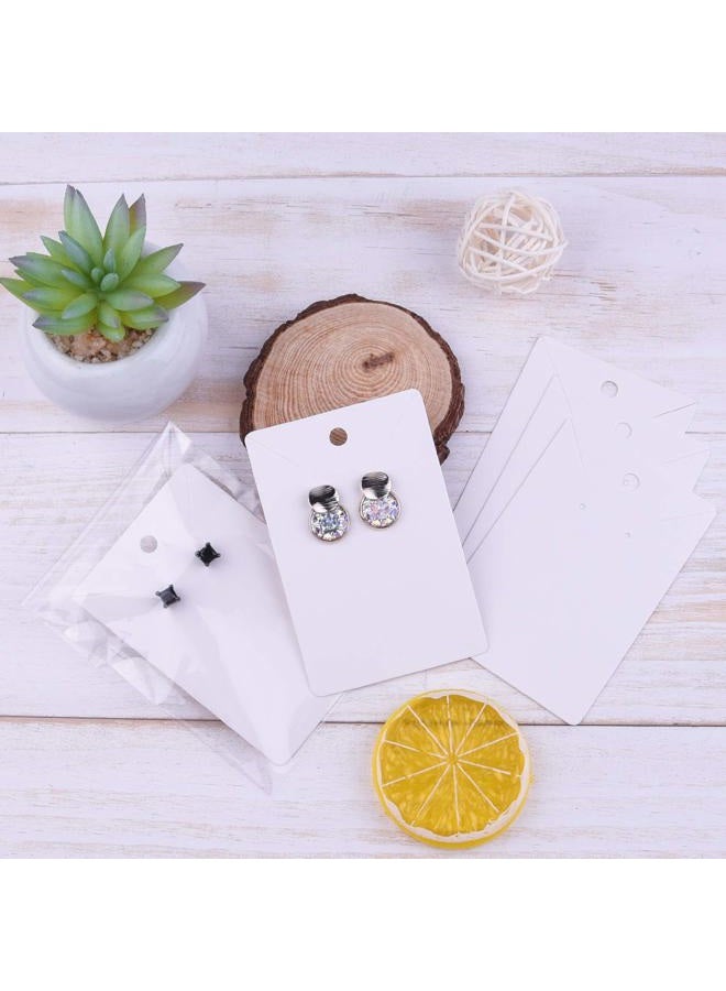 Tuparka 120 Pack Earring Display Card with 120 Pcs Self-Seal Bags, Necklace Display Cards,Earring Card Holder Blank Kraft Paper Tags for DIY Jewelry Display - Image 5