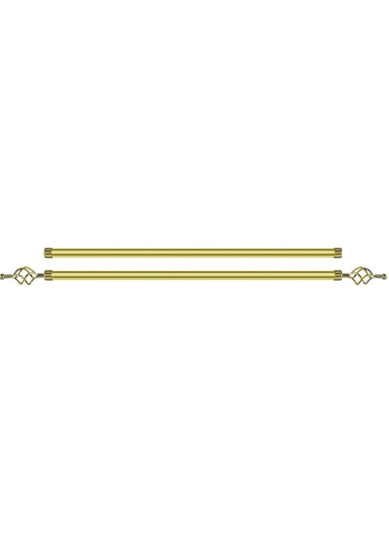Adjustable Double Metal Curtain Rod Gold 100cm to 200cm 2 Meter