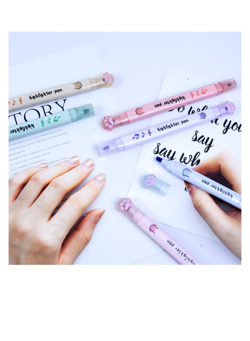 Excefore 12 PCS Kawaii Double Ended Highlighter Pens, Pastel Markers Color Highlighters, Fine Tip Highlighter Pens, Suitable for Students Writing Office School - Image 2