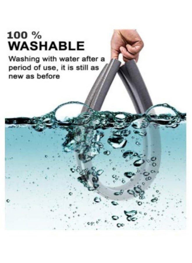 Rylan 39Inch Door Bottom Gap Filler Strip, Stop Outside Dust, Hot Air, Insects, Water, Use in Wooden, Steel, Fiber, Plastic Doors 20mm Thickness Black Pack of 5 - Image 2