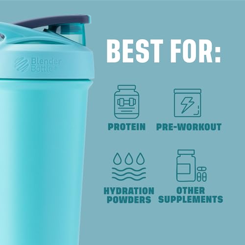 BlenderBottle Strada Sleek - Stainless Steel - 25-oz. - Seafoam - Image 4