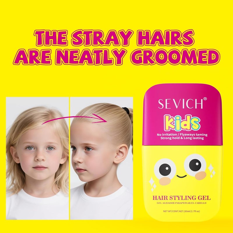 gowwim New Kids Hair Gel,Children's Hair Wax Stick for Hair Edge Control,Hair Finishing Stick with Comb Integration Designed for Kids,Natural Ingredients,Suitable for All Hair Styles. - Image 4