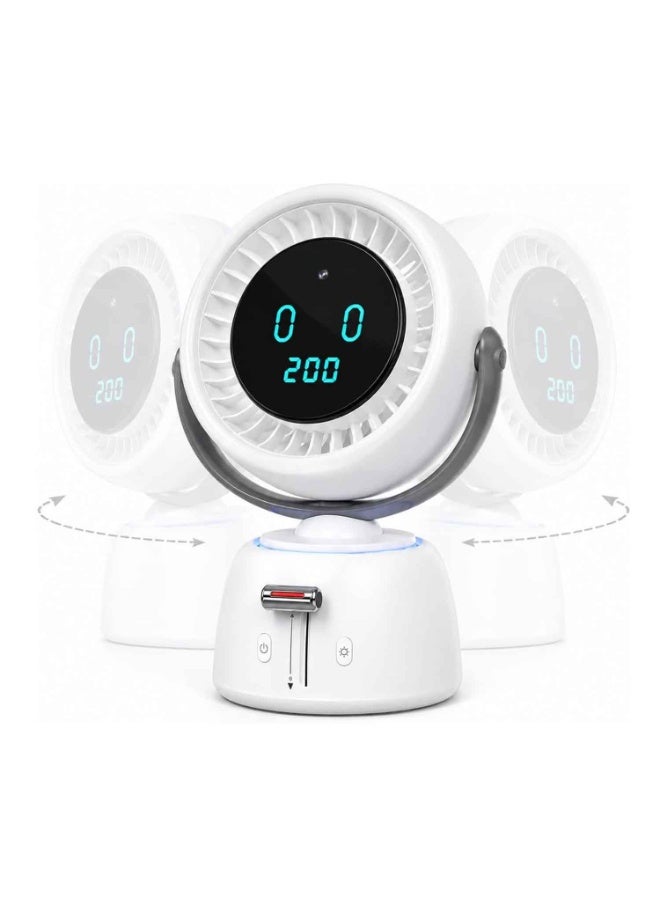 Desk Fan,Summer Cooling Fan,With AI Smart Tracking Head Movement Follow, 200 Speeds Digital Display, Slide Speed Control, USB-C Rechargeable Desktop Portable Fan,For Office Bedroom Travel - Image 1