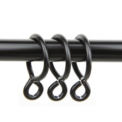 Rod Desyne 10 Count Eyelet Curtain Rings Black