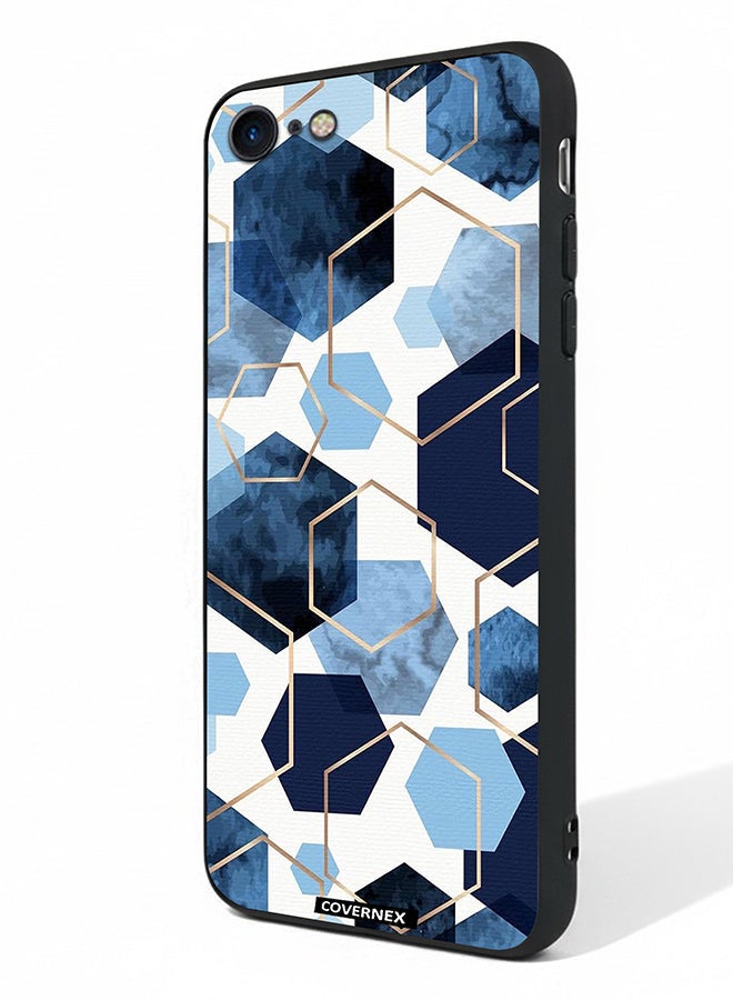 Covernex Apple iPhone SE 2020/2022 Protective Case Cover Printed Featuring Hexagon Mosaic A Geometric Pattern - Image 1