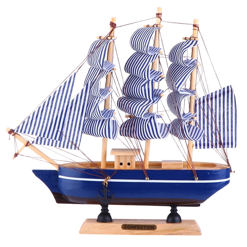 2 pcs Sailboat Model Sailing Ship Boat Home Decor Sailboat Vessel Model - Image 2