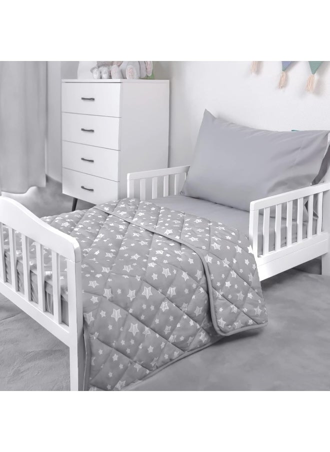 Moonsea Baby Boy Blanket 2 Pack Lightweight, Ultra Soft Blanket Kids Toddler Comforter Quilted Warm Blanket with Lovely Star Print, Comfortable Down Alternative Baby Blanket, 39x47 Inches  - Image 5