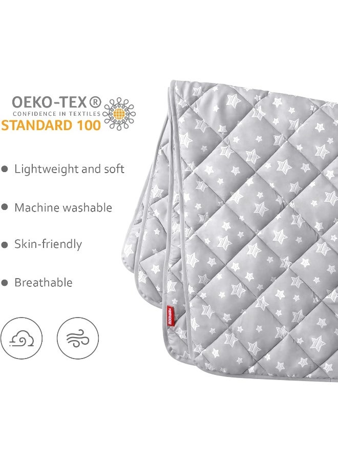 Moonsea Baby Boy Blanket 2 Pack Lightweight, Ultra Soft Blanket Kids Toddler Comforter Quilted Warm Blanket with Lovely Star Print, Comfortable Down Alternative Baby Blanket, 39x47 Inches  - Image 2