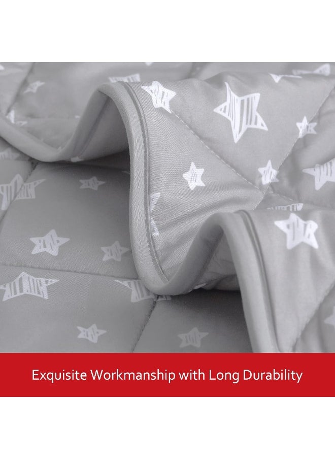 Moonsea Baby Boy Blanket 2 Pack Lightweight, Ultra Soft Blanket Kids Toddler Comforter Quilted Warm Blanket with Lovely Star Print, Comfortable Down Alternative Baby Blanket, 39x47 Inches  - Image 3
