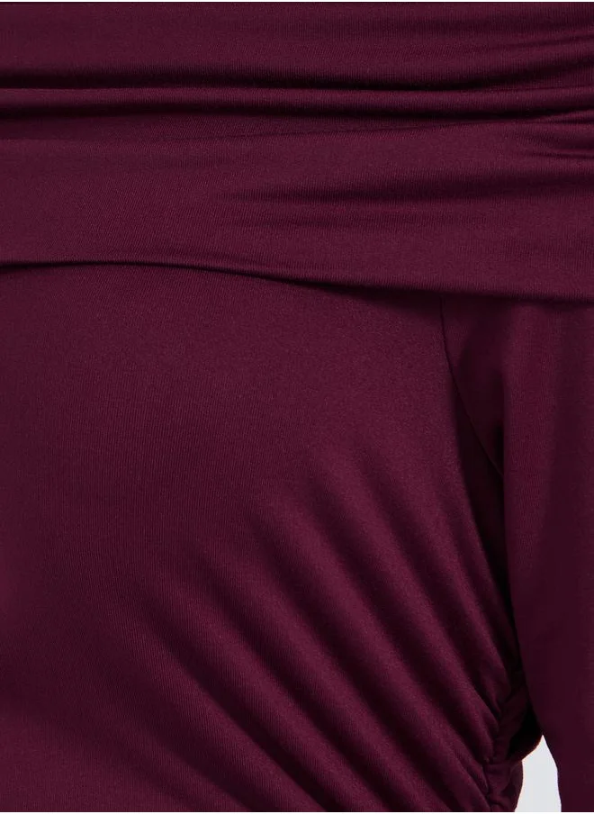 Styli Off Shoulder Top & Wide Leg Pants Co-Ords