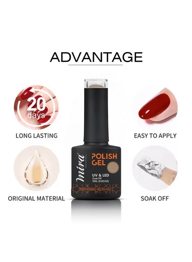 Mira Professional Nail Art Gel Nail Polish 15ml #061 Professional salon and home - Image 3