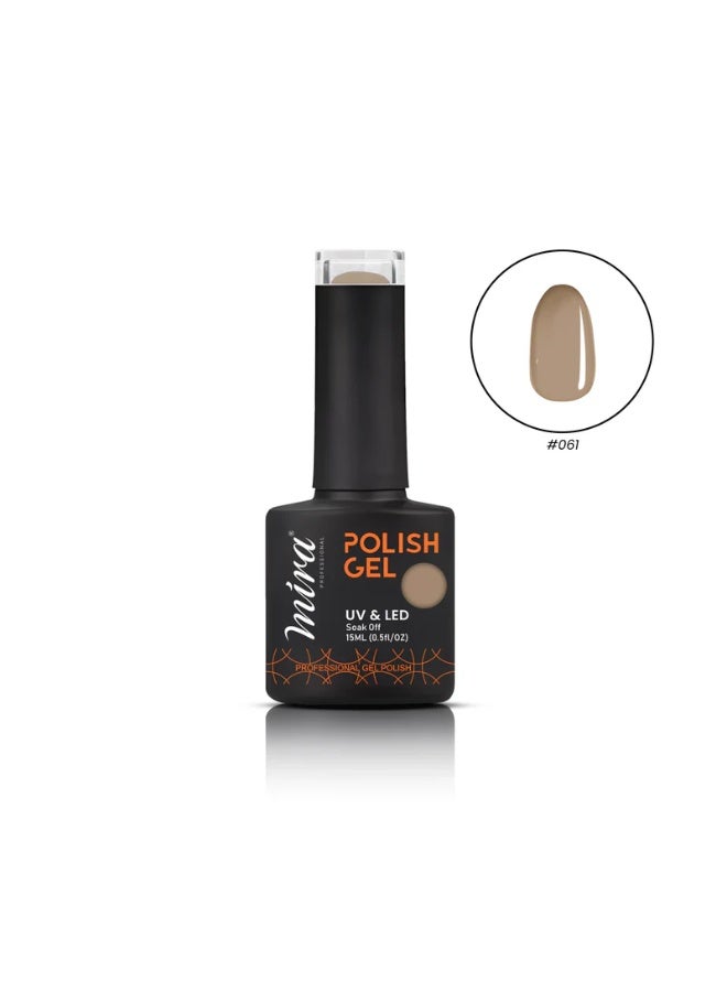 Mira Professional Nail Art Gel Nail Polish 15ml #061 Professional salon and home - Image 1