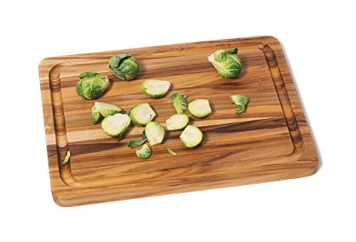 Lipper International 7215 Teak Wood Edge Grain Kitchen Cutting and Serving Board, Small, 12" x 9" x 5/8" - Image 5