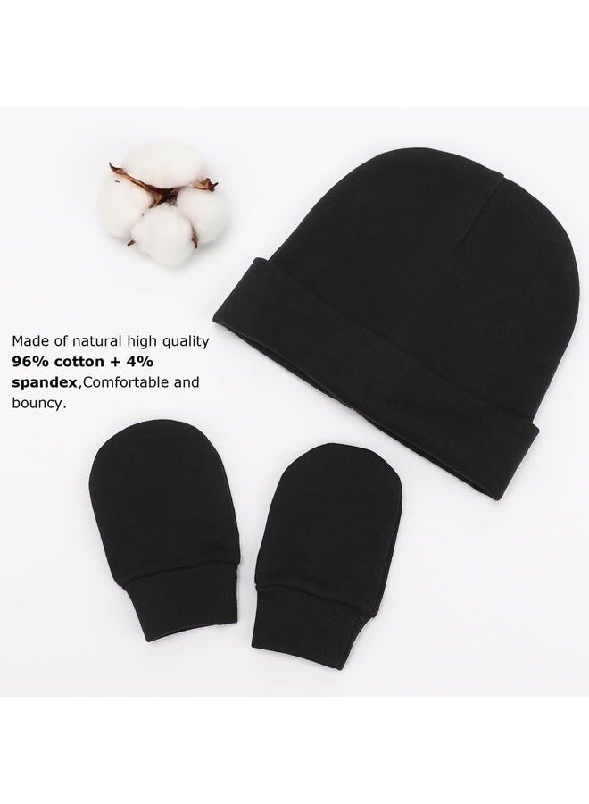AQOKKA Newborn Baby Hat Infant Beanie Caps Toddler Hats Newborn Hospital Hat for Baby Boy Girl Essentials 0-6 Months, Sets: Light Yellow/Grey/White/Mid-grey/Black/Brown, 0-6 Months - Image 4