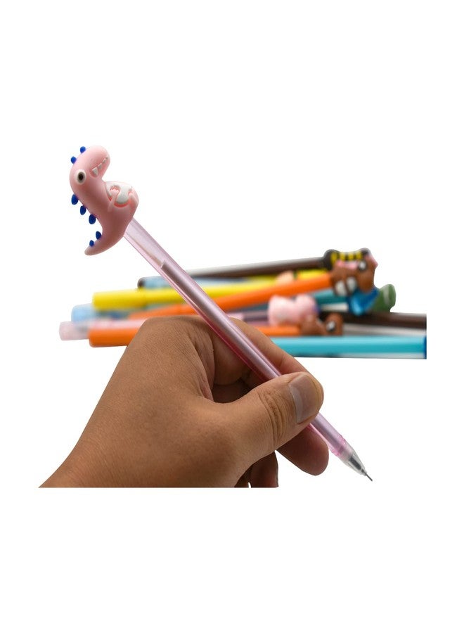 Lopenle 12 PCS Cartoon Dinosaur Pens Novelty Animal Pens Easter Egg Pen Black Gel Ink For School Party Birthday Christmas School Office - Image 3