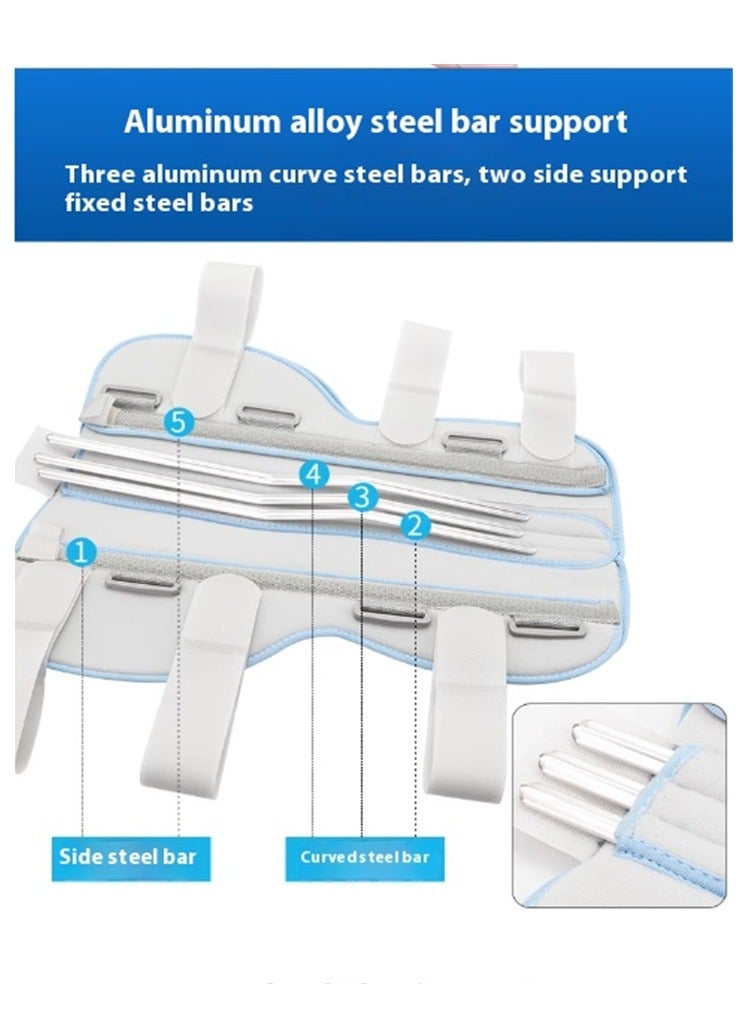 دعامة الركبة، جبيرة التثبيت، دعامة المفصل القابلة للتعديل، تثبيت جراحي، دعم الكاحل المكسور، مناسب لحجم ساقك - Image 3