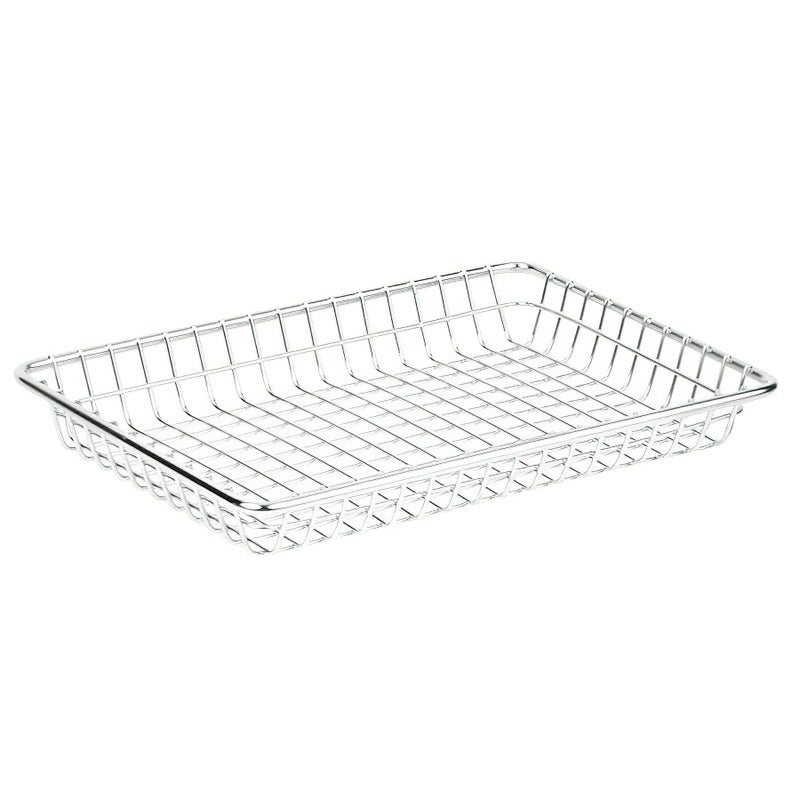 GET 4835809 Metal Rectangular Wire Serving Tray Stainless Steel Wire Baskets Collection