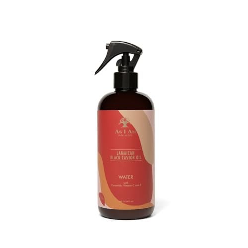 As I Am As I Am JBCO Water 16 oz  Nano Curl Strengthener  Moisturizes and Detangles  AntiFrizz  Increases Fiber Strength  Enriched with Jamaican Black Castor Oil Vitamin C and Vitamin E Red