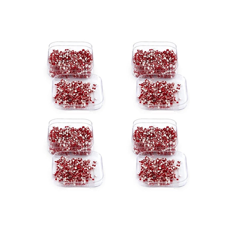 advancedestore Multicolor Bindi Daily Use Simple Forehead Bindi For Women 25 mm maroon pack of 4 - Image 1