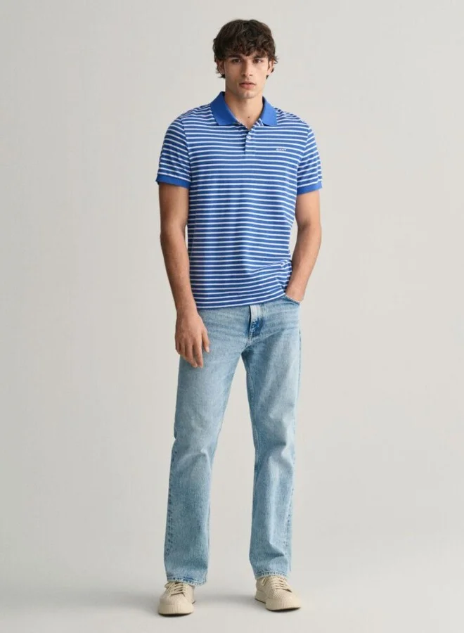 غانت Gant Striped Piqué Polo Shirt