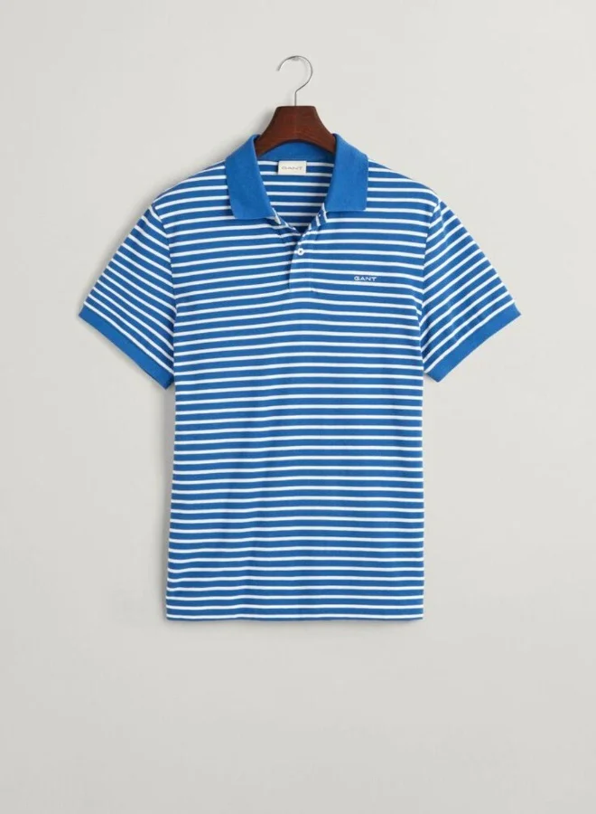 غانت Gant Striped Piqué Polo Shirt