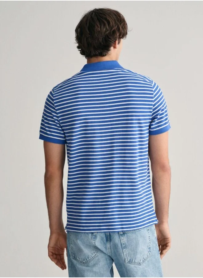 غانت Gant Striped Piqué Polo Shirt