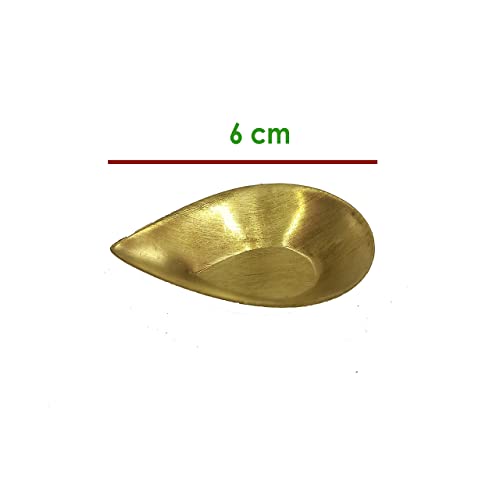 HOKOYA Brass Small Formal Diyas For Pooja Set Of 6 - Image 2