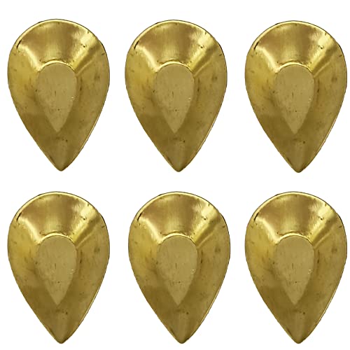 HOKOYA Brass Small Formal Diyas For Pooja Set Of 6 - Image 1