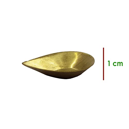 HOKOYA Brass Small Formal Diyas For Pooja Set Of 6 - Image 4