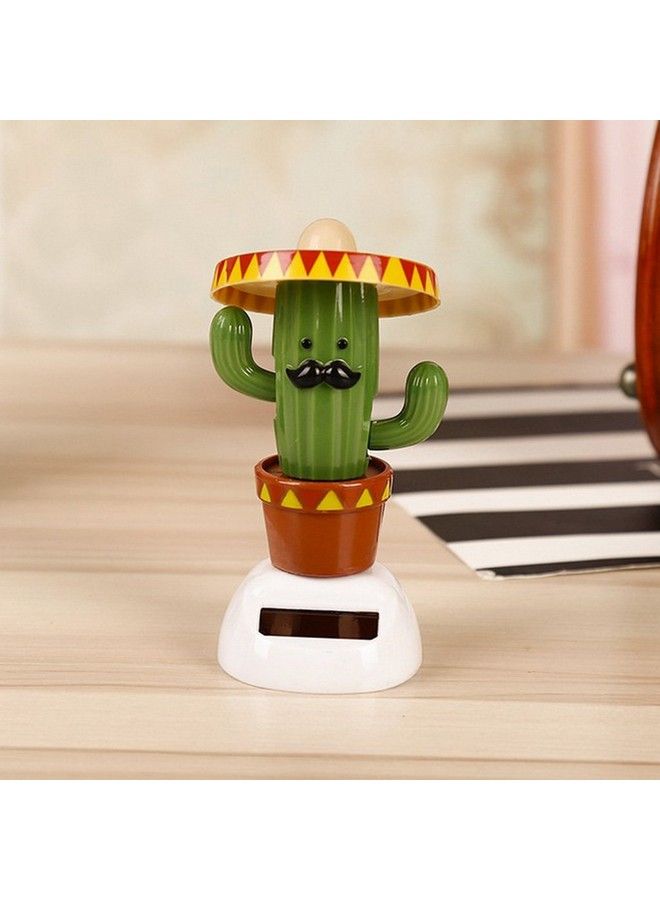 FRECI Cactus Solar Powered Shaking Head Dancing Car Ornament Dashboard Decoration Toy Gift Cactus - Image 5
