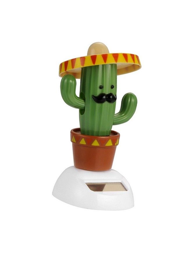 FRECI Cactus Solar Powered Shaking Head Dancing Car Ornament Dashboard Decoration Toy Gift Cactus - Image 3