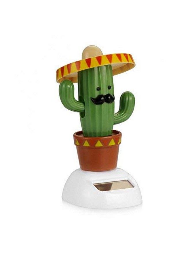 FRECI Cactus Solar Powered Shaking Head Dancing Car Ornament Dashboard Decoration Toy Gift Cactus - Image 4