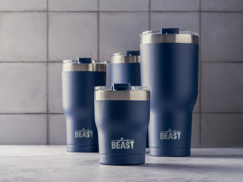 Greens Steel Beast 40 oz Tumbler Stainless Steel Vacuum Insulated Coffee Ice Cup Double Wall Travel Flask (Navy Blue)  - Image 5