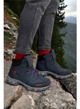 Liger Cold Proof Unisex Long Outdoor Trekking Boots Shoes NAVY BLUE  - Image 3