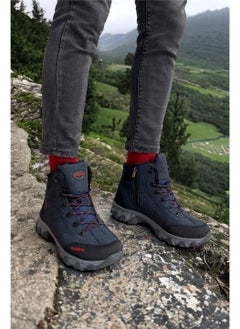 Liger Cold Proof Unisex Long Outdoor Trekking Boots Shoes NAVY BLUE  - Image 2