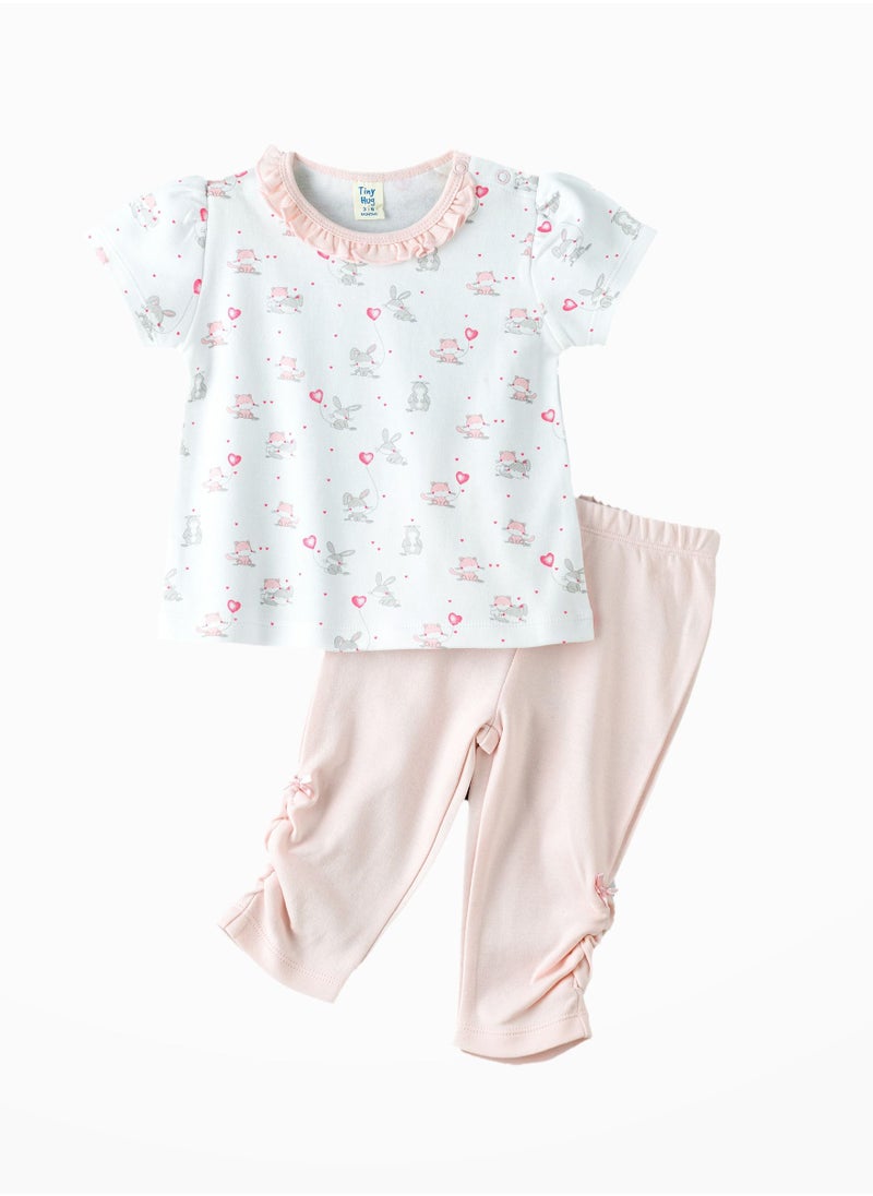 Tiny Hug Newborn Baby Girl Top and Pyjama Set  - Image 1
