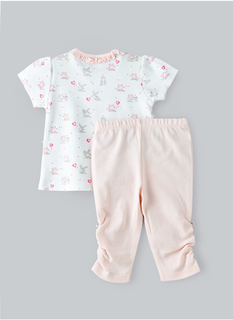 Tiny Hug Newborn Baby Girl Top and Pyjama Set  - Image 2