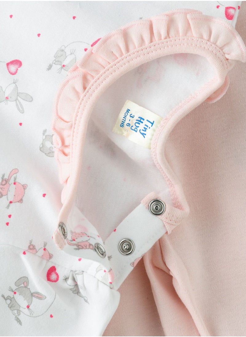 Tiny Hug Newborn Baby Girl Top and Pyjama Set  - Image 3