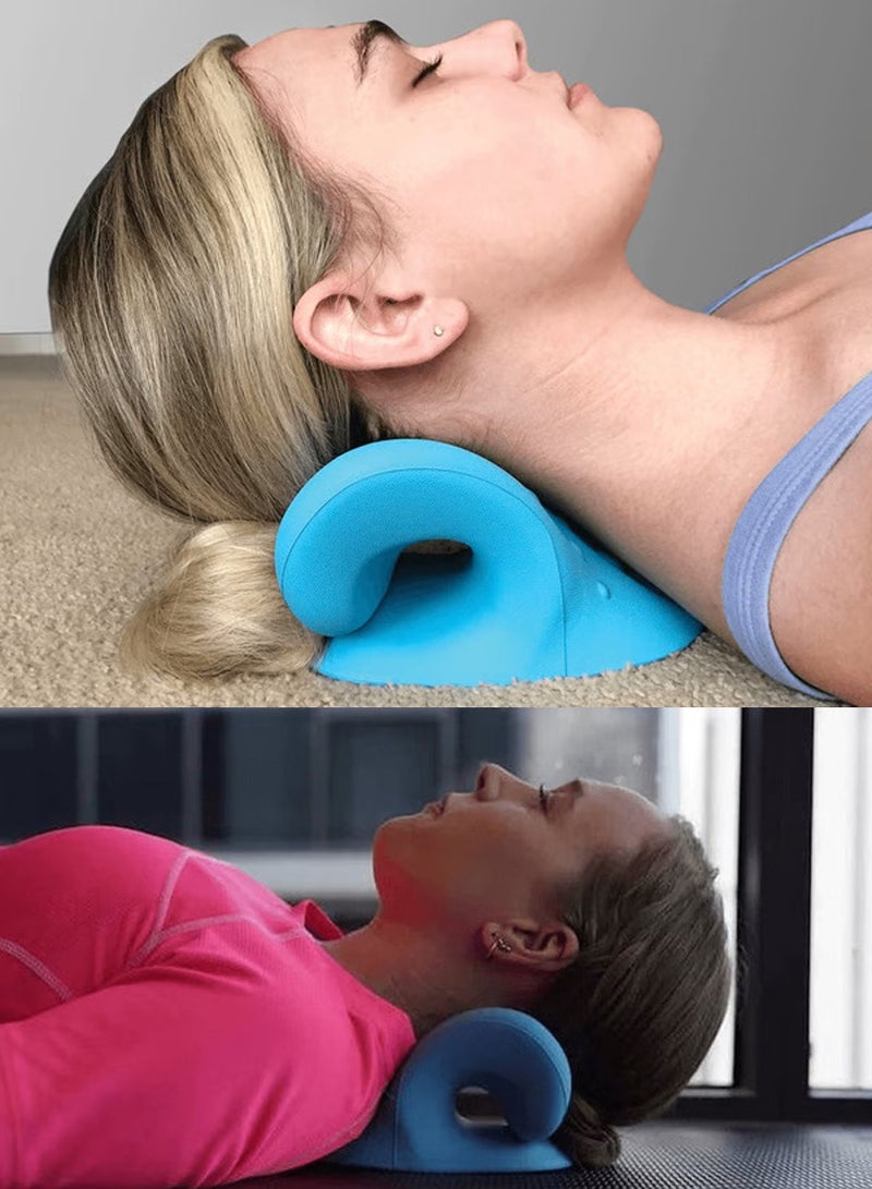 QUTOOB Neck and Shoulder Relaxer, Cervical Traction Device for TMJ Pain Relief and Cervical Spine Alignment, Neck Stretcher Pillow, Chiropractic Pillow Neck Stretcher with Massage Point for Muscle Relax  - Image 5